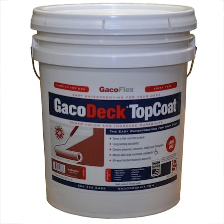 Gaco 5 Gal Sedona GacoDeck Water-Based Elastomeric Top Coat DT47